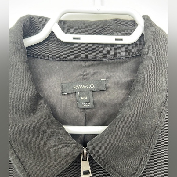 RW & Co lyocell black bomber jacket M - Picture 5 of 5